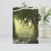 Eikenboom Rustieke Betoverde Bos Tuin RSVP Antwoor (Staand voorkant)