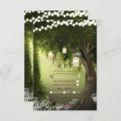 Eikenboom Rustieke Betoverde Bos Tuin RSVP Antwoor (Voorkant / Achterkant)