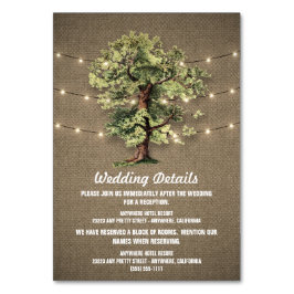  eikenboom rustieke receptie + hotel Kaarten