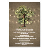  eikenboom rustieke receptie + hotel Kaarten (Voorkant)