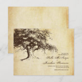  eikenboom sparen de Datum Weddenschap Save The Date (Voorkant / Achterkant)