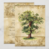  eikenboom van het stroomgebied van de zwembroeken kaart (Voorkant / Achterkant)