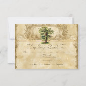 eikenboom van het stroomgebied van de zwembroeken RSVP kaartje (Achterkant)