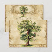eikenboom van het stroomgebied van de zwembroeken RSVP kaartje (Voorkant / Achterkant)