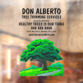 Eikenboomlogo | Aangepaste Boomverzorgingsdienst Raamsticker (Vel 2)