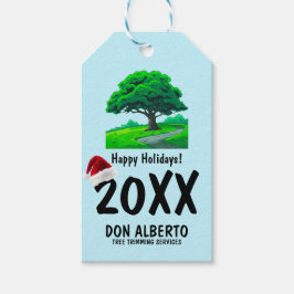 Eikenboomlogo | Kerstmanhoed Fijne Feestdagen Zake Cadeaulabel