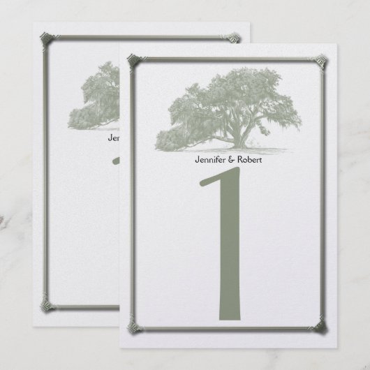 Eikenboomplantage Huwelijk Tafelnummer (Voorkant / Achterkant)