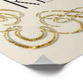 Eikenboomplantage in goud glitters dress rehearsal poster (Hoek)