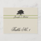 Eikenboomplantage in groen tafelnummer (Voorkant)