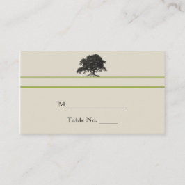 Eikenboomplantage in groene trouwplaatskaarten plaatskaartje