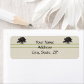 Eikenboomplantage in weidegroen etiket (Insitu)