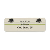 Eikenboomplantage in weidegroen etiket (Voorkant)