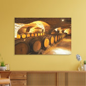 eikenborstels in de kelder bij Domaine Comte Canvas Afdruk (Insitu (Woonkamer))