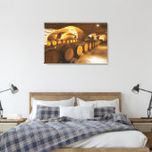 eikenborstels in de kelder bij Domaine Comte Canvas Afdruk (Insitu (Slaapkamer))