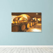 eikenborstels in de kelder bij Domaine Comte Canvas Afdruk (Insitu (Houten vloer))