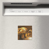 eikenborstels in de kelder bij Domaine Comte Magneet (Insitu (Vaatwasser))