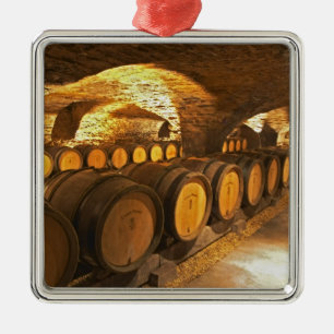 eikenborstels in de kelder bij Domaine Comte Metalen Ornament