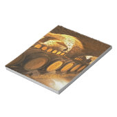 eikenborstels in de kelder bij Domaine Comte Notitieblok (Linkerzijde)