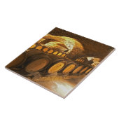 eikenborstels in de kelder bij Domaine Comte Tegeltje (Zijkant)