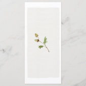 Eikeneiken bladeren bruiloft | menu (Achterkant)