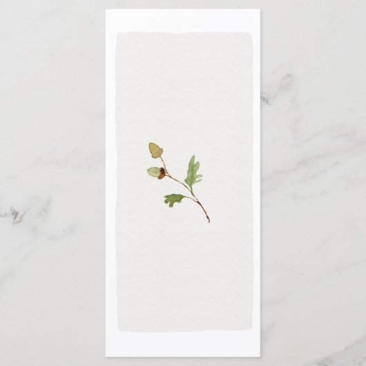 Eikeneiken bladeren bruiloft | menu (Achterkant)