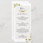 Eikeneiken bladeren bruiloft | menu (Voorkant / Achterkant)