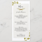 Eikeneiken bladeren bruiloft | menu (Voorkant)