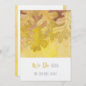 Eikenherfstbladeren Geloftenvernieuwing 10 jaar Kaart (Voorkant / Achterkant)