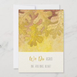 Eikenherfstbladeren Geloftenvernieuwing 10 jaar Kaart