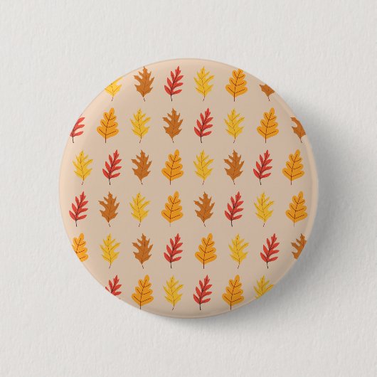 Eikenherfstbladeren Ronde Button 5,7 Cm (Voorkant)
