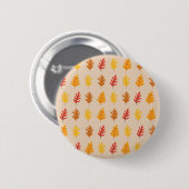 Eikenherfstbladeren Ronde Button 5,7 Cm (Voorkant /achterkant)