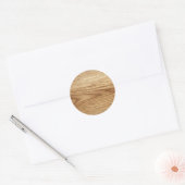Eikenhout Afbeelding Blanko Ronde Sticker (Envelop)