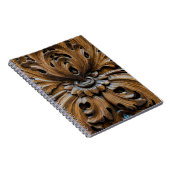 eikenhout, dik element, tapijtschelp notitieboek (Rechterzijde)