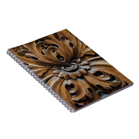 eikenhout, dik element, tapijtschelp notitieboek (Rechterzijde)