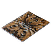 eikenhout, dik element, tapijtschelp notitieboek (Linkerzijde)