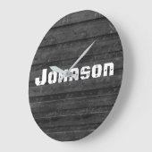 eikenhout met familienaam grote klok (Hoek)