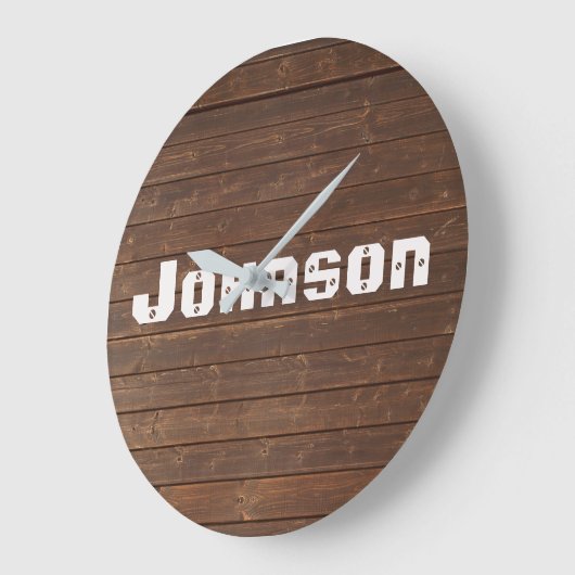 eikenhout met familienaam grote klok (Hoek)