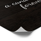 Eikenhouten bord met de tekst "In Loving Memory" v Poster (Hoek)