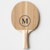 Eikenhouten Monogram Tafeltennisbatje (Voorkant)