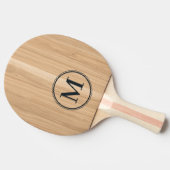 Eikenhouten Monogram Tafeltennisbatje (Zijkant)