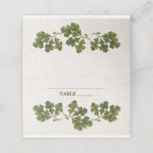 eikenhouten olift-touwtrek plaatskaartje (Buitenkant ongevouwen)