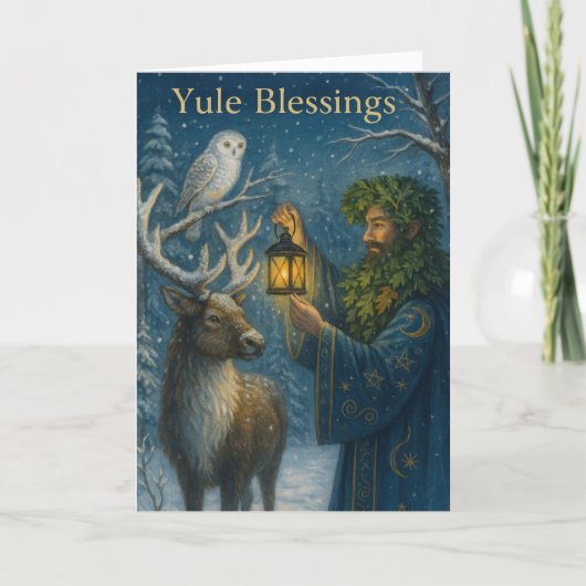Eikenkoning Yule Kaart (Voorkant)