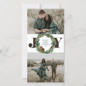 Eikenkrans Kerstmis Feestdagenkaart (Voorkant)