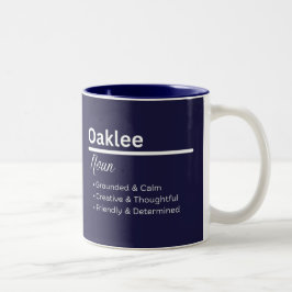 Eikenlee Gepersonaliseerde naam koffiemok Tweekleurige Koffiemok