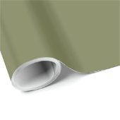 Eikenmosgroene effen kleur cadeaupapier (Rol Hoek)
