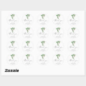 Eikennoot tak bruiloftsborrel ronde sticker (Vel)