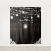 Eikenrand Landelijke Bruidsmeisjes Feest Foto Prop Wandkleed (Voorkant)