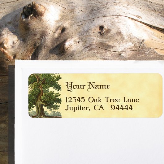 eikenstructuur Editable Return Address Labels