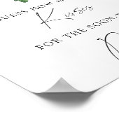 Eikentak. Hoeveel kusjes bruidsuitnodiging spel Poster (Hoek)