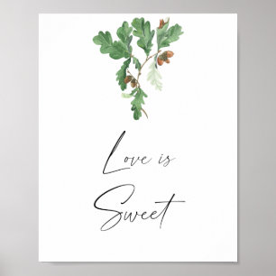 Eikentak - liefde is zoet, neem een traktatie poster